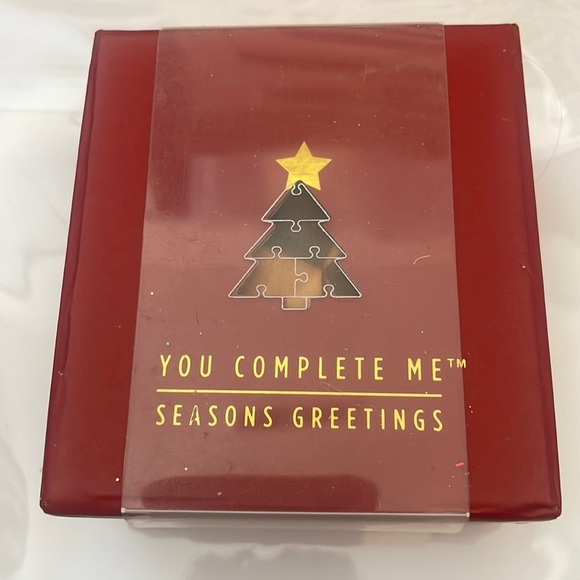 AnthroLiving You Complete Me Holiday Tree Jigsaw Tree New Christmas Gift Anthro - Picture 2 of 5